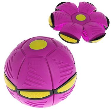 Imagem de GOGORHEA Bola de disco plana Flying OVNI com luz de LED, brinquedo infantil para uso ao ar livre, jardim e praia