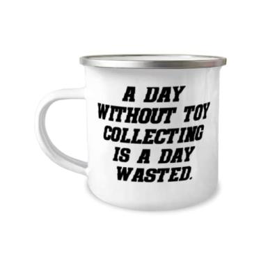 Imagem de Presentes legais para colecionar brinquedos, a Day Without Toy Collecting is a Day Wasted, Epic Holiday 355 ml Caneca de acampamento de amigos