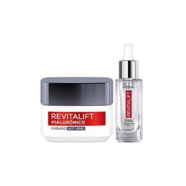 Imagem de L'Oréal Paris Kit Sérum Preenchedor Facial Anti-Idade 30Ml + Creme Facial Anti-Idade Revitalift Hialurônico 49G