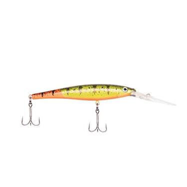 Imagem de Berkley Isca de pesca Flicker Minnow, Firetail Hot Perch, 1/56.7 g, 4 1/5.1 cm | Crankbaits de 11 cm, perfil realista, curva de mergulho afiada chega a pescar rapidamente, equipada com anzol Fusion19