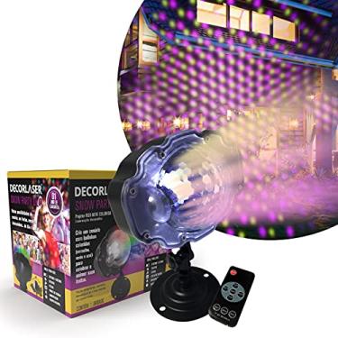 Imagem de Luminária Projetor Led Flocos Neve Externo Interno SNOWFALL Tempestade de Neve Branca