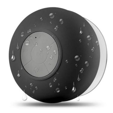 Imagem de Caixa de Som Bluetooth a Prova D´agua com Ventosa Preta