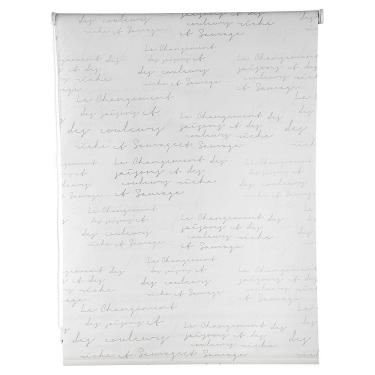Imagem de Cortina Rolo Blackout Letra Branco 160x165cm Just Home Collection