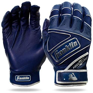 Imagem de Franklin Sports Luvas de Rebatedor cromadas Powerstrap – Azul marinho – Adulto XGG