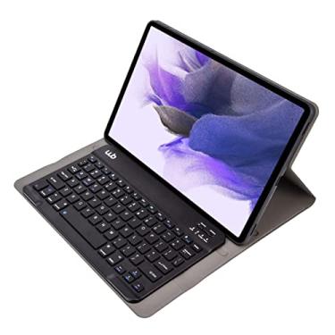 Imagem de Webookers WB Capa com Teclado Para Tablet Samsung Galaxy Tab S7 FE 12.4" Polegadas Couro Preto com duração de até 35 horas de bateria