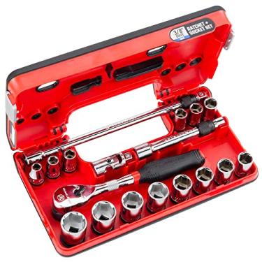 Imagem de CRAFTSMAN Conjunto de soquetes V-SERIES, mm raso, unidade de 3/20.3 cm, 18 peças (CMMT45753V)