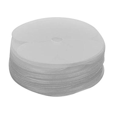 Imagem de 50 peças de espaçador redondo de furo único, protetores de escudo térmico para ligação de extensão de cabelo, ferramenta de extensão de cabelo, para extensão de cabelo de salão de beleza e costura cruzada de cabelo