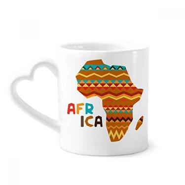 Imagem de África Fancy Map Personagens Listras Caneca Café Cerâmica Copos Copo Coração Vidro