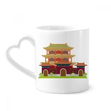 Imagem de China Arquitetura Marco Padrão Tradicional Caneca Café Cerâmica Copos Copo Coração Vidro