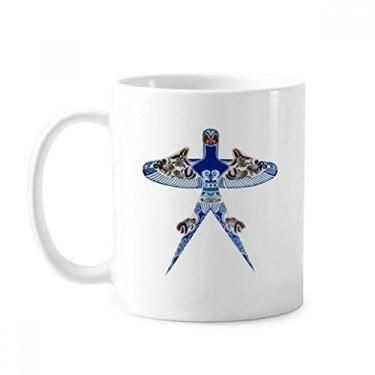 Imagem de Caneca de cerâmica com padrão tradicional de pipa da cultura chinesa cerâmica xícara de café e porcelana