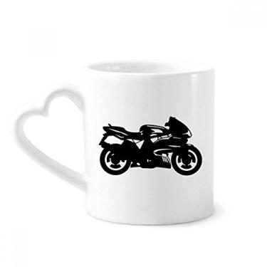Imagem de Caneca mecânica de motocicleta com ilustração preta café cerâmica copo de coração de vidro