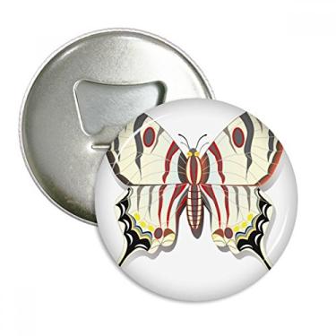 Imagem de Borboleta com padrões exagerados, abridor de garrafas, ímã de geladeira, emblema multifuncional