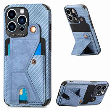 Imagem de Suporte de cartão magnético para carteira para iphone 13 11 12 14 pro max xr x xs 7 8 plus se 2022 6s bolsa de fibra de carbono bolso, azul, para iphone 14pro