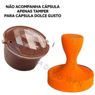 Imagem de Tamper Socador Cápsula Dolce Gusto Reutilizável Café Laranja - Designj