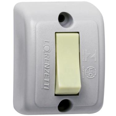 Imagem de Interruptor Simples De Sobrepor Cinza 10A 250 Volts - 1063-N - Lorenze