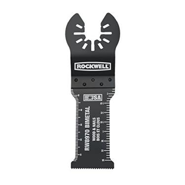 Imagem de Rockwell RW8970 Tools Multiferramenta oscilante Sonicrafter de longa duração bimetálica madeira e lâmina de corte de unha, 3,1 cm