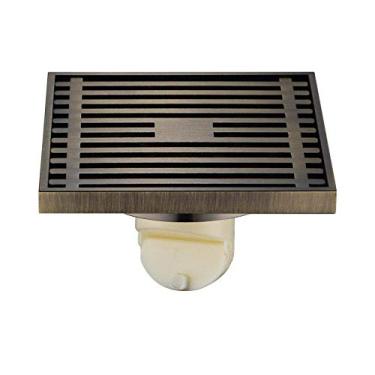 Imagem de Ralo de piso Chuveiro Ralo de piso Verde Bronze Cobre Ralo de piso Desodorante Máquina de lavar roupa Quadrado Alto grau Grande deslocamento Espessamento Ralo antigo afundar