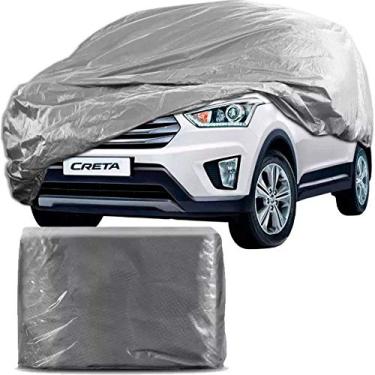 Imagem de Capa Protetora para Cobrir Carro 100% Impermeável com Forro Central e Elástico Tamanho GG Cinza Hyundai Creta