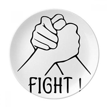 Imagem de Prato de luta livre personalizado decorativo de porcelana Salver louça de jantar