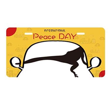 Imagem de DIYthinker Placa de licença Black Lizad Animal Portrayal Etiqueta Decoração de carro Dia da Paz