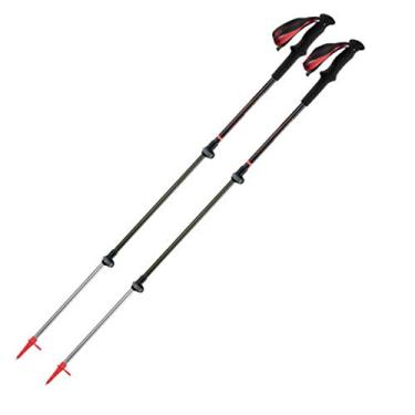 Imagem de C/H Bastões de caminhada para caminhadas e absorção de choque, leve, forte e ajustável, cabo de EVA, trava rápida, bastão telescópico, dobrável, ultraleve para caminhadas, acampamento