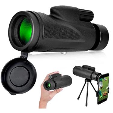 Imagem de Telescópio monocular - Monóculo de alta potência - Escopo HD à prova d'água para observação de pássaros Vida selvagem Viagem Concerto Jogo de esportes com adaptador de telefone e tripé