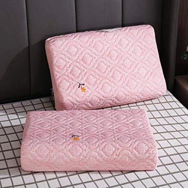 Imagem de Roupa de Cama Par de Fronha 100% Algodão Egípcio, Capa de Almofada de Óleo com cabeça de memória em látex impermeável red_30 * 50, Conjunto de Fronha de Seda com 2