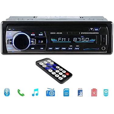 Imagem de rádio automotivo com bluetooth, áudio BT estéreo para carros multimídia e chamadas, microfone embutido, rádio FM, MP3 player, carregamento USB, reprodução por controle remoto sem fio ...