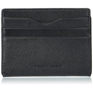 Imagem de Perry Ellis Carteira masculina para carteira de identidade, preta, tamanho único