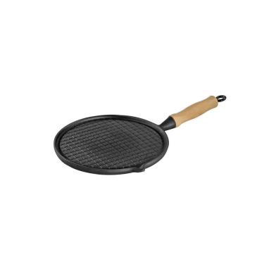 Imagem de Bifeteira Chapa Ferro Fundido Redonda Estriada 26 Cm