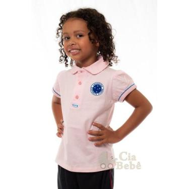 Imagem de Camisa Polo Infantil Cruzeiro Rosa Oficial - Revedor