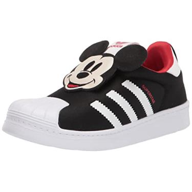 Imagem de adidas Originals Superstar 360 Sneaker, Black/White/Vivid Red, 3 US Unisex Little Kid