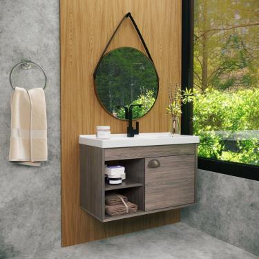 Imagem de Gabinete para Banheiro MDF 60cm com Cuba Monza Riverzza Munique