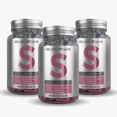 Imagem de kit 3 un - Silício Orgânico Nutricolin 100mg + Biotina - Pílulas da Beleza Renew Skin Care