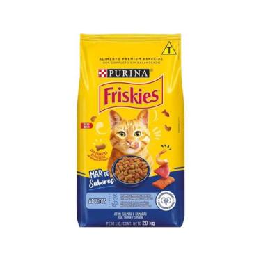 Imagem de Ração Premium Para Gato Friskies - Peixes E Frutos Do Mar Adulto 20Kg