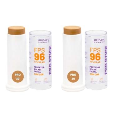 Imagem de Combo de 2 unidades de Pro Stick Protetor Solar Facial FPS96 FPUVA43 14g Pink Cheeks (P...