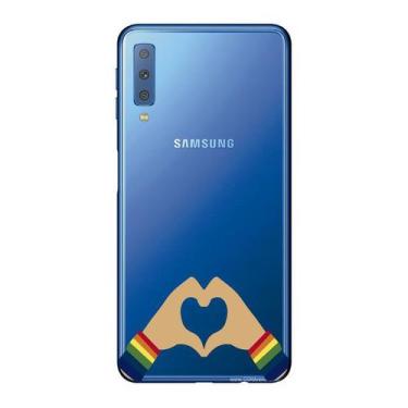 Imagem de Capa Case Capinha Samsung Galaxy A7 2018 Arco Iris Amor - Showcase
