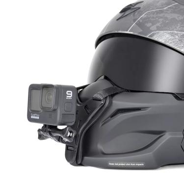 Imagem de Gopro capacete da motocicleta suporte da câmera de esportes moto queixo suporte ir pro capacete