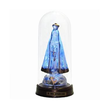 Imagem de Luminária Imagem Nossa Senhora Aparecida Com Redoma Led Azul