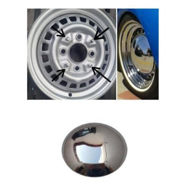 Imagem de Jg 4 Calotas Fusca 4 Furos Kombi Roda Abaulada Ferro