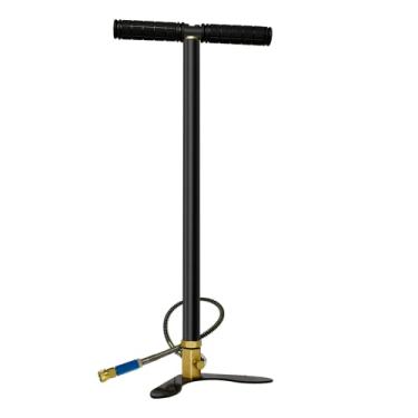 Imagem de TUXING Bomba de alta pressão PCP 4500psi, bomba Hnad de três estágios com medidor de pressão para carregamento de rifles de pistola de ar de paintball