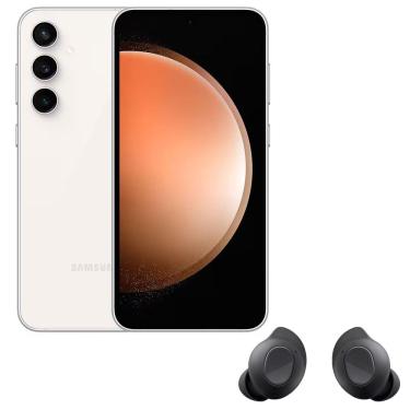 Imagem de Smartphone Samsung Galaxy S23 FE 5G 128GB, 8GB de RAM, Selfie 10MP, Tela 6.4", Exynos 2200 Octa Core - Creme + Fone de Ouvido Sem Fio Galaxy Buds FE