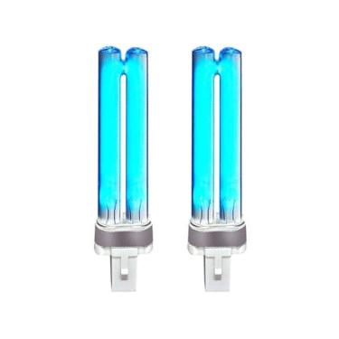 Imagem de CNZ Lâmpada de substituição UVC 9W G23 Base para filtro de lagoa de aquário Clarificador UV, pacote com 2