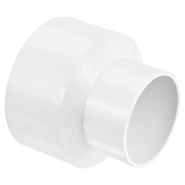 Imagem de PATIKIL Encaixe de tubo redutor de PVC 110 mm a 75 mm ID, pacote com 2 conectores adaptadores de acoplamento reto, branco