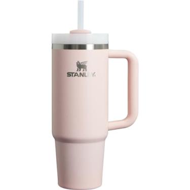 Imagem de Copo de aço inoxidável STANLEY Quencher H2.0 FlowState, isolado a vácuo, com tampa e canudo para água, chá gelado ou café (Bloom, 1,18 L)