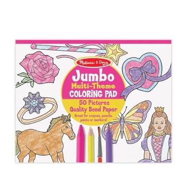 Imagem de Melissa & Doug Jumbo 50-Page Kids' Coloring Pad - Horses, Hearts, Flowers, and More