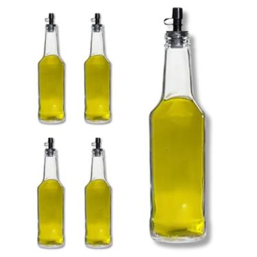 Imagem de Conjunto de Galheteiros com 5 Recipientes com Bicos Dosadores de 275ml (Preto)