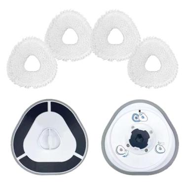 Imagem de 2 suportes de esfregão com 4 almofadas de esfregão de substituição para NARWAL Freo X Ultra Robot Vacuum Microfibra Resuable pano pano acessórios (não serve para Freo X Plus)
