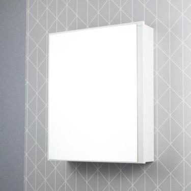 Imagem de Armário Para Banheiro Com Espelho Luxor Branco 34cm