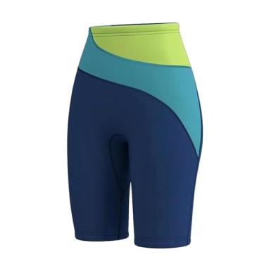 Imagem de Deevoka Shorts de mergulho 3mm neoprene masculino shorts leggings de fitness troncos calças wetsuit terno molhado para caiaque subaquático freediving, azul S